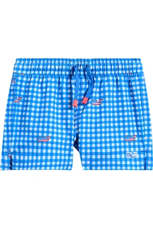Vineyard Vines Chappy Gingham Check Swim Trunks in at Nordstrom, Size 18-24M