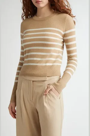 VERONICA BEARD Caleb Stripe Cashmere Sweater in at Nordstrom, Size Large