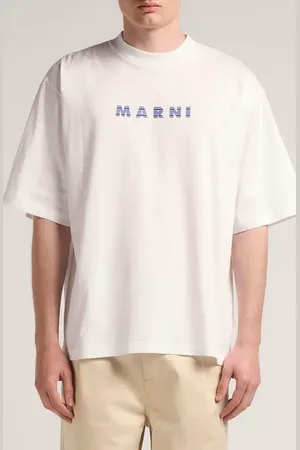 Marni Stripe Logo Cotton Graphic T-Shirt in at Nordstrom, Size 36 Us