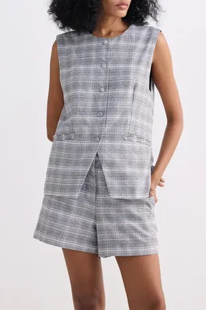 Reistor Cotton Tweed Vest Jacket Set in Cream in at Nordstrom, Size X-Small