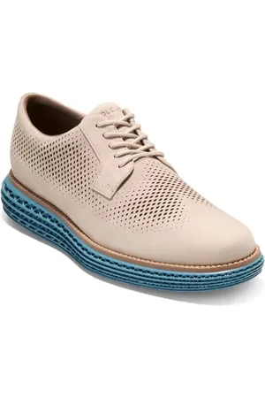 Cole Haan OriginalGrand 2.0 Derby in Sesame Nubuck /Natural /Blue at Nordstrom, Size 8.5