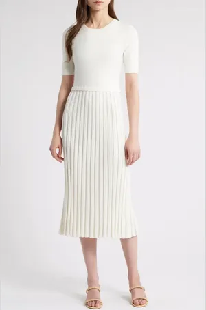 ELIE TAHARI The Vesper Knit Midi Dress in at Nordstrom, Size Small