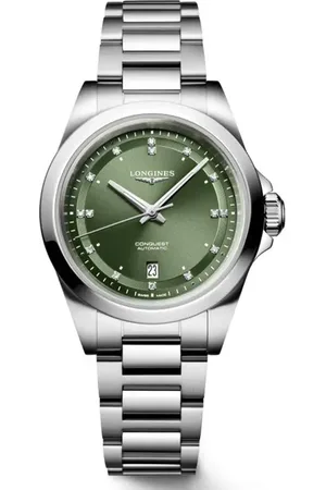 Longines Conquest Diamond Automatic Bracelet Watch, 30mm in at Nordstrom