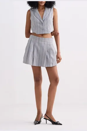 Reistor Cropped Cotton Tweed Vest Set in Cream in at Nordstrom, Size Xx-Large