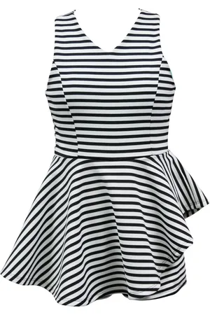 Ava & Yelly Textured Stripe Romper in at Nordstrom, Size 7
