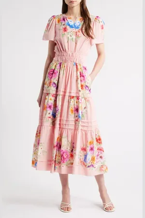 ELIE TAHARI The Alisha Floral Print A-Line Dress in at Nordstrom, Size Medium