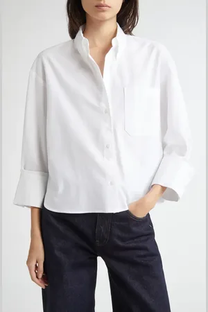 TWP J.D. Crop Button-Up Shirt in at Nordstrom, Size X-Small