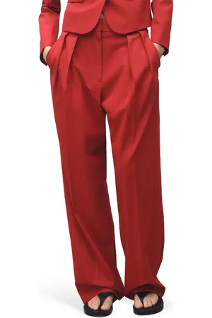 MANGO Margot Pleat Front Straight Leg Pants in at Nordstrom, Size 2