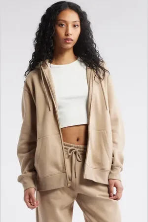 BP. Oversize Zip Fleece Hoodie in at Nordstrom, Size Small