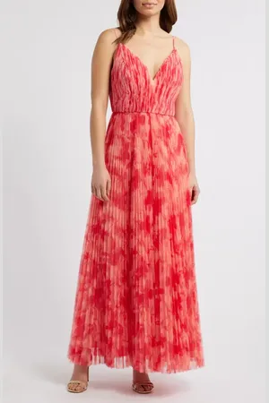 Hutch Print Pleated Sleeveless Maxi Dress in at Nordstrom, Size 4