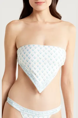 Solid Bianca Floral Bikini Top in at Nordstrom, Size Large