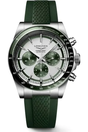 Longines Conquest Automatic Chronograph Rubber Strap Watch, 42mm in at Nordstrom