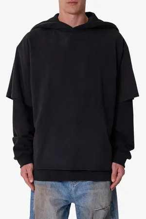 Mnml Layered Cotton Hoodie in at Nordstrom, Size Medium