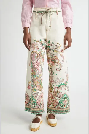 Etro Paisley Print Wide Leg Jeans in at Nordstrom, Size 29