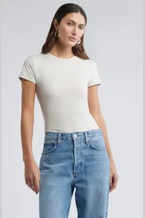 Open Edit Smooth Edit Lite Cap Sleeve T-Shirt in at Nordstrom, Size X-Small