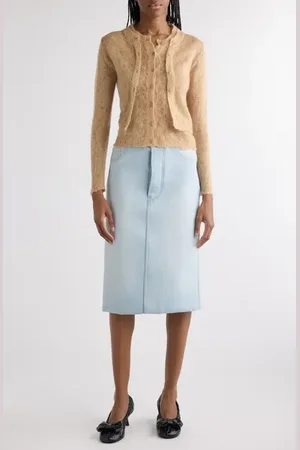 Acne Studios Kahoo Overwashed Mohair Blend Cardigan in at Nordstrom, Size X-Small
