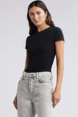 Open Edit Smooth Edit Lite Cap Sleeve T-Shirt in at Nordstrom, Size X-Large