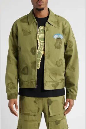 Billionaire Boys Club BB Workman Cotton Herringbone Zip Jacket in at Nordstrom, Size Medium