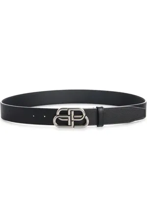 Balenciaga BB Large Logo Buckle Leather Belt in at Nordstrom, Size 85