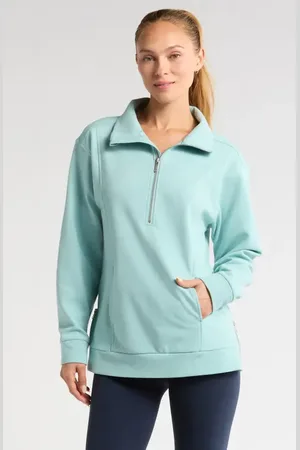 Zella Half Zip Fleece Ottoman Pullover in at Nordstrom, Size Medium