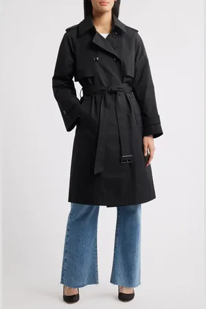 BCBG Max Azria Water Resistant Double Breasted Belted Trench Coat in at Nordstrom, Size Small