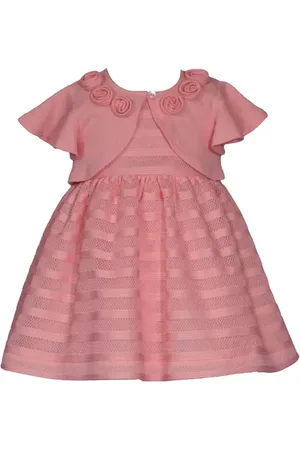 Iris & Ivy Stripe Party Dress & Short Sleeve Bolero Set in at Nordstrom, Size 24M