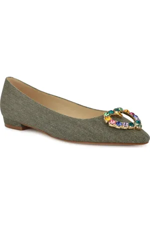 Nine West Hearts Rhinestone Flat in at Nordstrom, Size 9.5