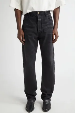 FEAR OF GOD Five-Pocket Raw Hem Straight Leg Jeans in at Nordstrom, Size 33