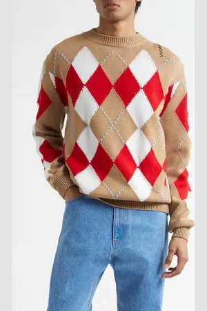 Marni Argyle Intarsia Virgin Wool Sweater in at Nordstrom, Size 38 Us