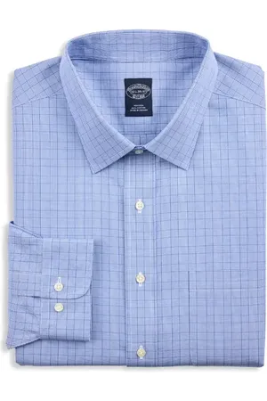 Brooks Brothers Big & Tall Non-Iron Glen Plaid Dress Shirt in at Nordstrom, Size 19 - 38