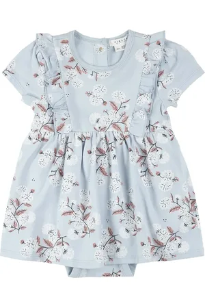 FIRSTS by petit lem Hydrangea Print Ruffle Skirted Bodysuit in at Nordstrom, Size 12M