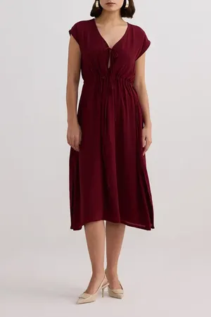 Reistor Deep V-neck Gathered Dress in at Nordstrom, Size Small