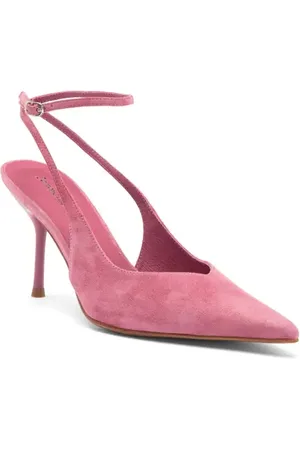 Jeffrey Campbell Executive Ankle Strap Pointed Toe Slingback Pump in at Nordstrom, Size 6