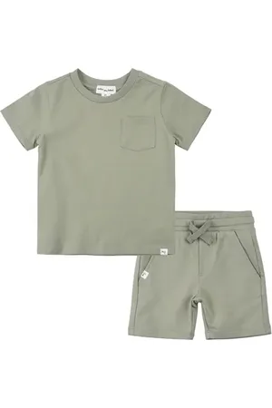 Miles The Label Sage Shirt & Shorts Set in at Nordstrom, Size 9M