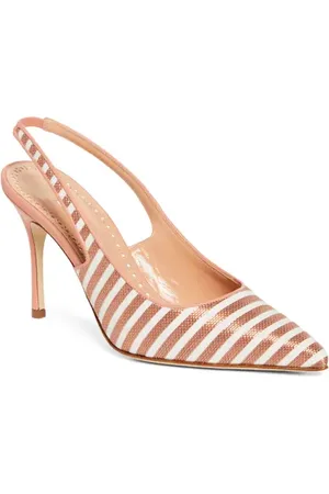 Manolo Blahnik Allurafia Stripe Slingback Pump in at Nordstrom, Size 7Us