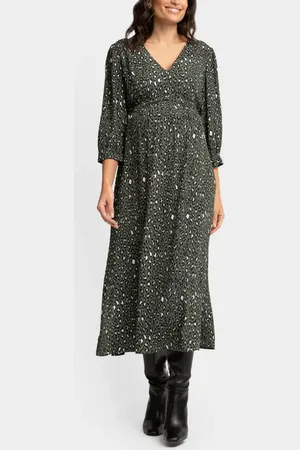 Séraphine Leopard Print Maternity Midi Dress in at Nordstrom, Size 8