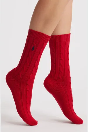 Ralph Lauren Seasonless Cable Crew Socks in at Nordstrom, Size 9