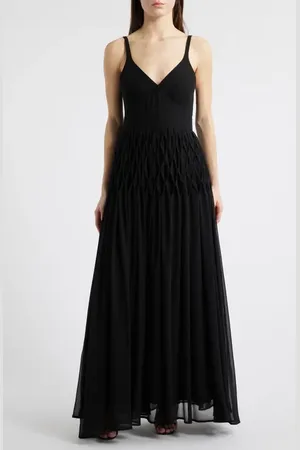 Hutch Diamond Pleat Detail Maxi Dress in at Nordstrom, Size 2