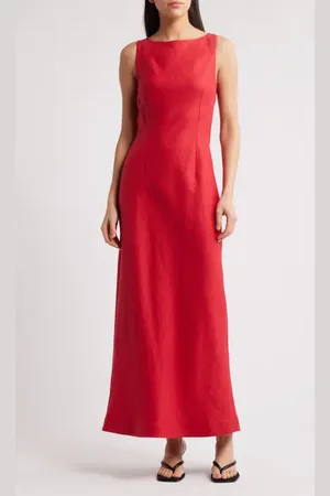FAITHFULL THE BRAND Lydie Linen Maxi Dress in at Nordstrom, Size Xx-Large