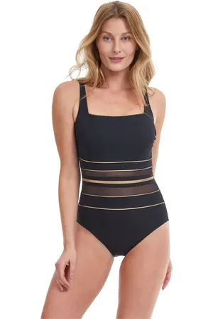 gottex Onyx Square Neck One Piece in at Nordstrom, Size 18