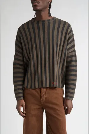 ECKHAUS LATTA Keyboard Stripe Merino Wool Sweater in at Nordstrom, Size Small
