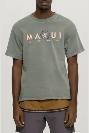 Maui & Sons Compass Pigment Dyed Cotton Graphic T-Shirt in at Nordstrom, Size Medium