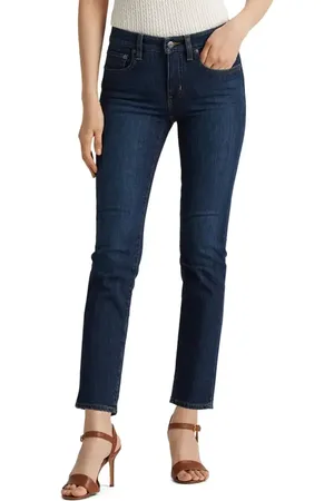 Ralph Lauren Mid Rise Straight Leg Jeans in at Nordstrom, Size 8 X 27