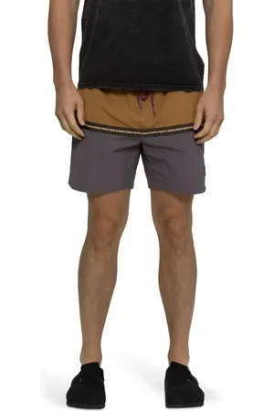 Maui & Sons Granite Colorblock Nylon Swim Trunks in at Nordstrom, Size Small