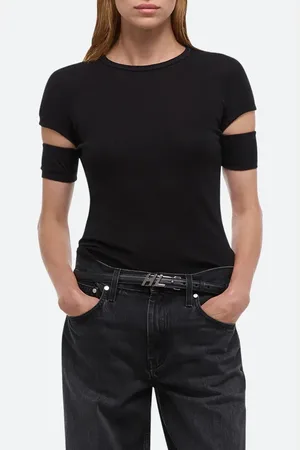 Helmut Lang Slash Shrunken T-Shirt in at Nordstrom, Size Xx-Small