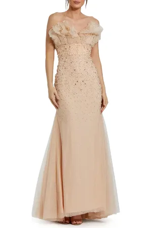 Mac Duggal Strapless Embellished Tulle Mermaid Gown in at Nordstrom, Size 8