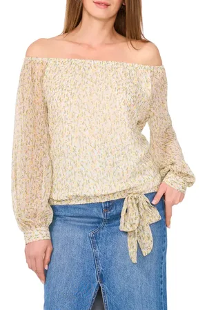 Vince Camuto Floral Off the Shoulder Peasant Top in at Nordstrom, Size X-Large