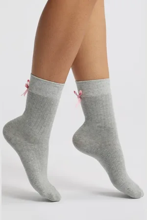Casa Clara Amber Bow Crew Socks in at Nordstrom