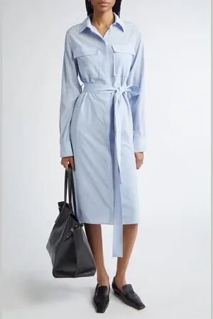 Proenza Schouler McKenna Long Sleeve Belted Shirtdress in at Nordstrom, Size 2