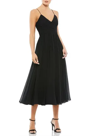 Mac Duggal Faux Wrap Sleeveless Flowy Midi Dress in at Nordstrom, Size X-Small